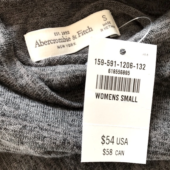 ABERCROMBIE & FITCH Gray Mock Neck Swing Dress - Picture 12 of 12